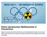 Keine olympischen Wettbewerbe in Fukushima!